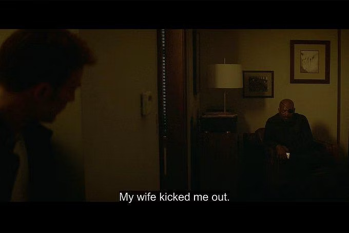 Fury's line my wife kicked me out in The Winter Soldier