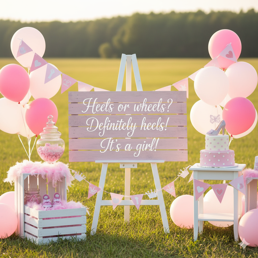Captions For a Gender Reveal Girl